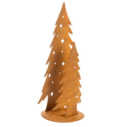 Julgranslykta, metalldekoration i rustik finish, jul H46cm B25.5cm köpa | Floristik24.se
