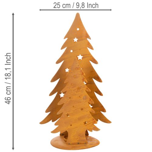 Julgranslykta, metalldekoration i rustik finish, jul H46cm B25.5cm | Floristik24.se