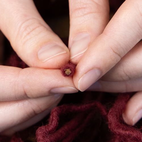 Artikel Veketråd, ullsnöre, Bordeaux, 55m snöre, blomsterdekorationer, hantverk, DIY