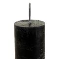 Koniska ljus färgade svarta ljus 34×240mm 4 st | Floristik24.se