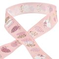 Floristik24 Presentband påsk dekorationsband påskägg rosa 40mm 20m