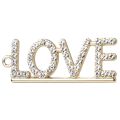 Floristik24 Alla hjärtans dag dekorativt hänge Love metall silver 4cm 12st