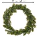 Konstgjord grangrön krans för dörrdekoration, 35 cm | Floristik24.se