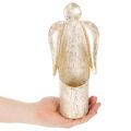 Ljusstake ängelfigur guld festlig dekoration 27cm | Floristik24.se