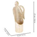 Ljusstake ängelfigur guld festlig dekoration 27cm | Floristik24.se