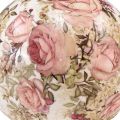 Floristik24 Keramikkula med rosmotiv keramik dekorativ lergods 12cm