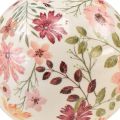 Floristik24 Keramikkula med blommor keramik dekorativ lergods 12cm
