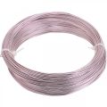 Aluminiumtråd Ø1mm rosa dekorativ tråd rund 120g