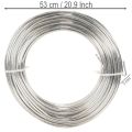 Aluminiumtråd, silver, 3 mm, hobbytråd för kreativa projekt, 1 kg | Floristik24.se