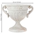 Antik trofé med handtag metalldekoration vintage grå vit H18cm | Floristik24.se