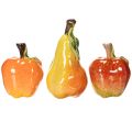 Floristik24 Konstgjord fruktset Äpple Päron Dekorativt Höst 12cm 3st