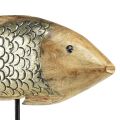 Floristik24 Träfisk med metalldekor fiskdekor 35x7x29,5cm