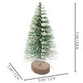 Konstgjorda minijulgranar som bordsdekorationer till jul, snötäckta, 6 cm, 12 stycken | Floristik24.se