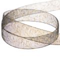 Dekorativt band, transparent organzaband för bordsdekoration, 15 mm brett, 20 m långt | Floristik24.se