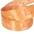 Presentband höst med löv för kreativ förpackning 25mm 18m | Floristik24.se