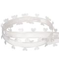 Dekorativt vitt band med hjärtan för kreativa pysselidéer, 20 mm x 15 m | Floristik24.se