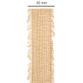 Dekorativt bomullsband, rustik stil, med fransar, 40 mm, 30 m | Floristik24.se