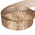 Leopardmönstrat presentband för kreativ dekoration och blomsterdekoration, 25 mm x 20 m | Floristik24.se
