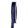 Floristik24 Satinband med glimmerblått 10mm 20m