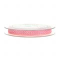 Floristik24 Dekorationsband med prickar rosa 7mm L20m