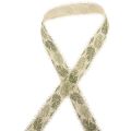 Floristik24 Dekorationsband regnskog bomullsband grönt 30mm 15m