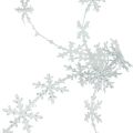 Floristik24 Satinband Julband snöflinga vit 25mm 5m