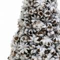 Floristik24 Dekorativ julgran stjärnanis vit tvättad glitter 30cm