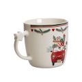 Keramisk mugg med julmotiv, bil och presenter, 9 cm | Floristik24.se