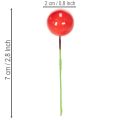 Mini julgranskulor med konstgjorda röda bär för blomsterdekoration, 2 cm, 48 stycken | Floristik24.se