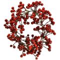 Floristik24 Bärkrans Röda Konstgjorda Växter Röd Jul Ø20cm