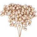 Floristik24 Konstgjord bärgren, champagnefärgad dekoration, 28 cm, 3 stycken
