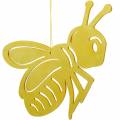Floristik24 Träfigur bi, vårdekoration, honungsbin att hänga på, dekorativ insekt 6st