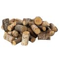 Dekorativa björkträbitar med bark för hantverk, 3 cm, 300 g | Floristik24.se