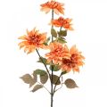 Floristik24 Dekorativ blommadahlia, höstdekoration, sidenblomma orange 55cm Ø9 / 11cm