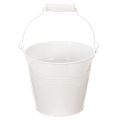 Floristik24 Vita plåthinkar Ø14cm H12cm 6 st