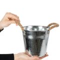 Glansig metallhink med rephandtag, Ø16 cm | Floristik24.se