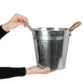 Glansig metallhink med rephandtag, Ø22 cm | Floristik24.se