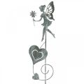 Floristik24 Trädgårdsdekoration, dekorativ pluggblomälv, vårdekoration, metallpropp, älva med hjärtan, Alla hjärtans dag 2st