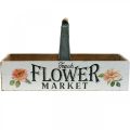 Floristik24 Växtlåda, blomdekoration, trälåda för plantering, blomlåda nostalgisk look 41,5 × 16 cm