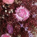 Blomkrans, torkad blomkrans, vinröd, rosa, Ø25cm | Floristik24.se