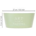 Blomskål oval zink mintgrön 27×18cm H12,5cm | Floristik24.se