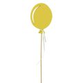 Floristik24 Blomplugg bukett dekoration tårt topper ballong gul 28cm 8st