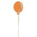 Floristik24 Blomplugg bukett dekoration tårta topper ballong orange 28cm 8st