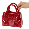 Dekorativ handväskvas med rosett, glansig, 22 cm | Floristik24.se