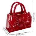 Dekorativ handväskvas med rosett, glansig, 22 cm | Floristik24.se