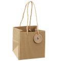 Floristik24 Blomkruka av papper räfflad med folie 12x12cm 8 st