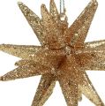 Floristik24 Julgransdekorationer glitterstjärnor 7,5 cm 8st guld