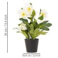 Konstgjord julros, krukblomma, bordsdekoration, 34 cm | Floristik24.se