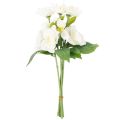 Konstgjord julrosblommabukett, vit, konstgjord juldekoration | Floristik24.se