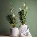 Floristik24 Keramikvas, dekorativa vaser vit Ø15cm H14,5cm set om 2